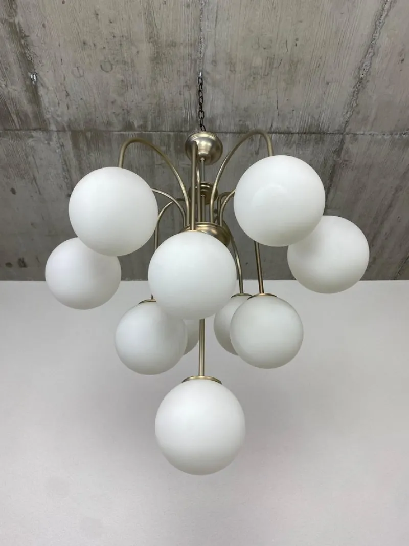 Pamono Sputnik Chandelier attributed to Jaroslav Bejvl for Kamenický Šenov, 1940s> Ceiling Lights