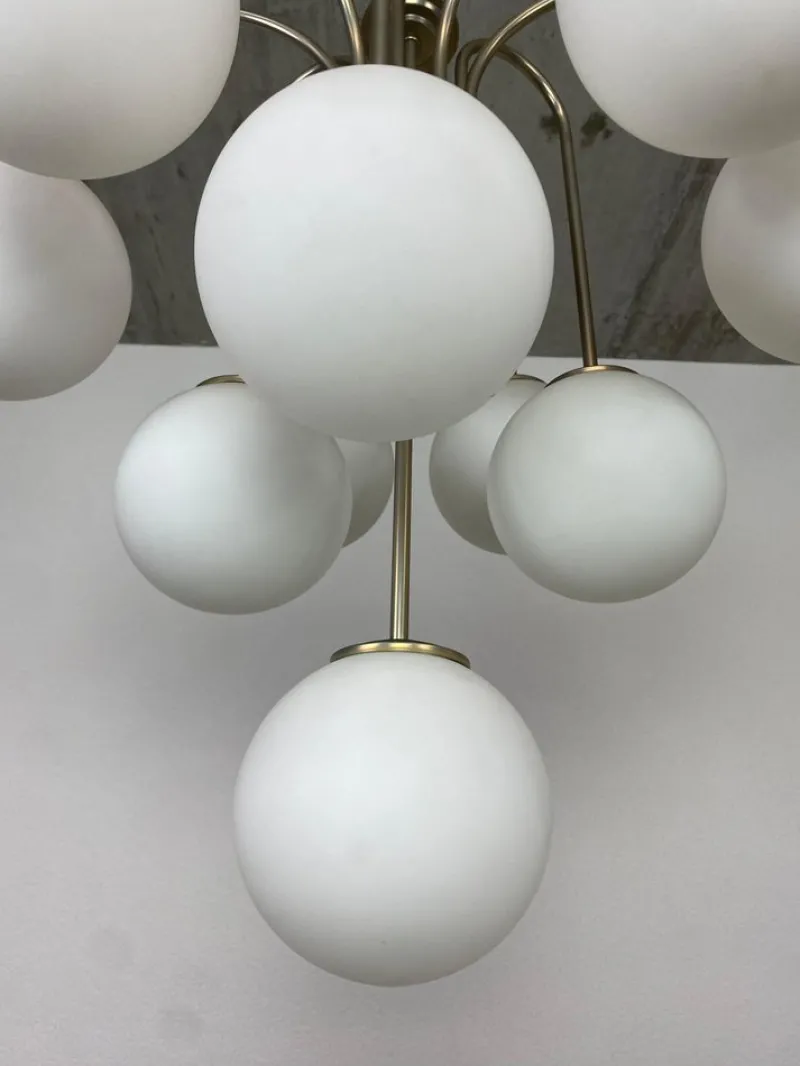 Pamono Sputnik Chandelier attributed to Jaroslav Bejvl for Kamenický Šenov, 1940s> Ceiling Lights