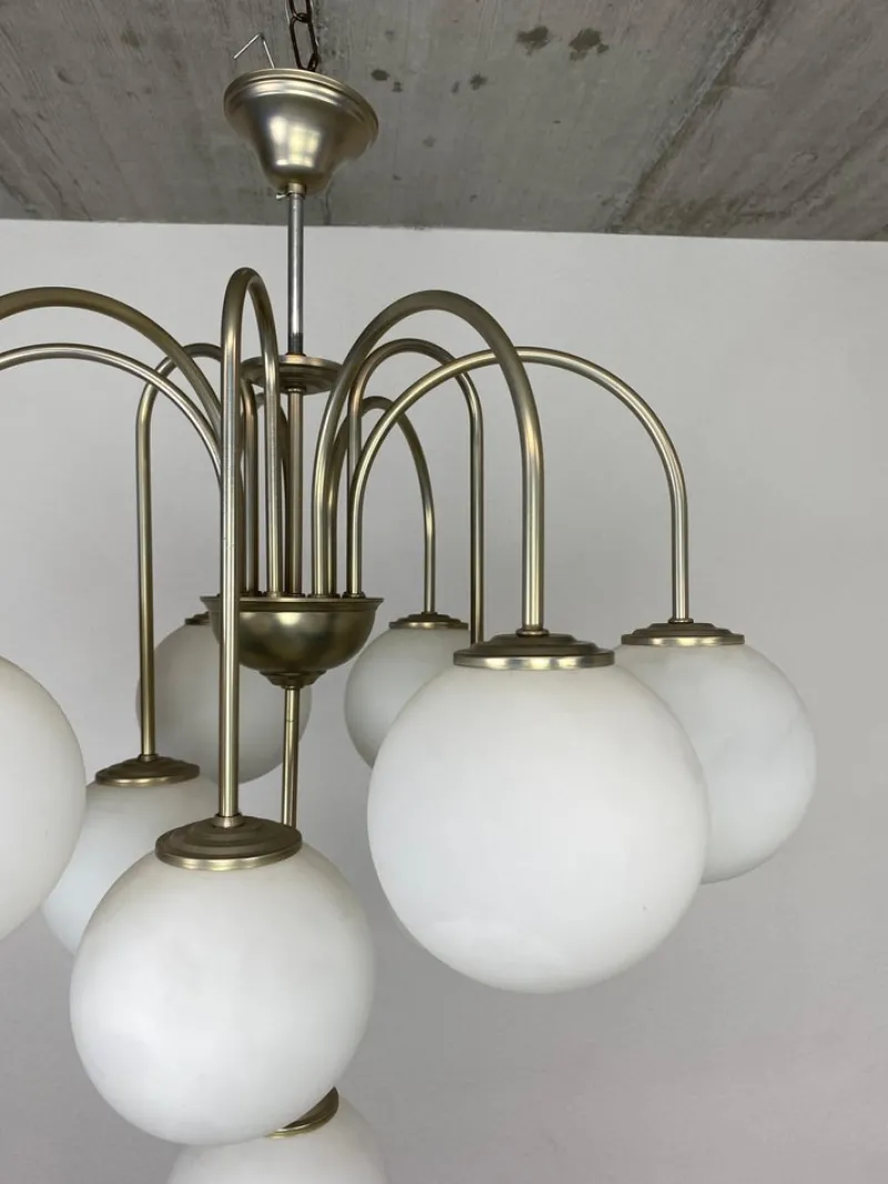 Pamono Sputnik Chandelier attributed to Jaroslav Bejvl for Kamenický Šenov, 1940s> Ceiling Lights