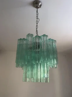 Online Pamono Sputnik Chandelier in Light Green Murano Glass from Simoeng