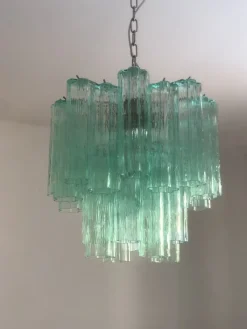 Online Pamono Sputnik Chandelier in Light Green Murano Glass from Simoeng