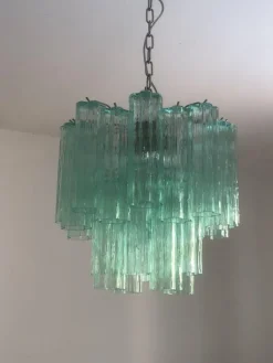 Online Pamono Sputnik Chandelier in Light Green Murano Glass from Simoeng