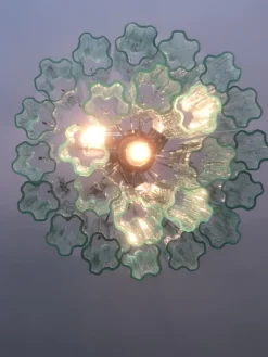 Online Pamono Sputnik Chandelier in Light Green Murano Glass from Simoeng