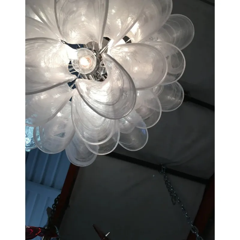 Pamono Sputnik Chandelier with Alabaster Italian Glass by Simoeng> Ceiling Lights