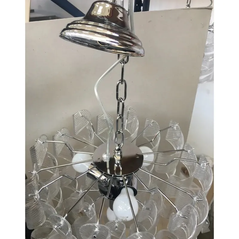 Pamono Sputnik Chandelier with Swirling Italian Glass by Simoeng> Ceiling Lights