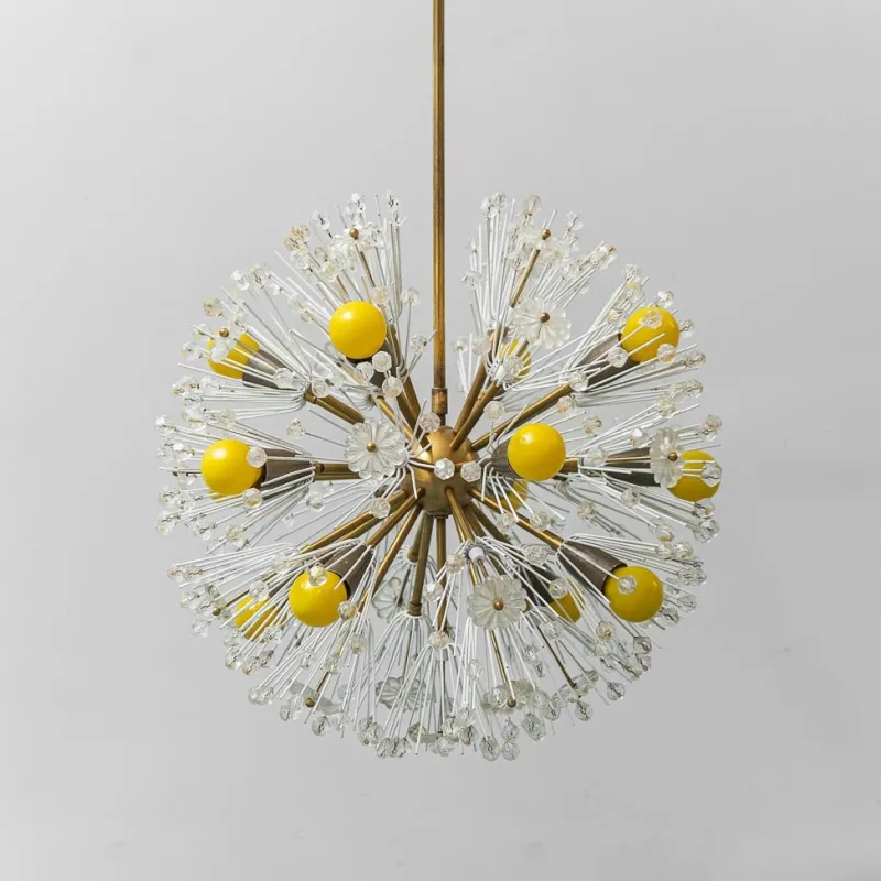 Pamono Sputnik Flocon 12-Light Chandelier, 1960s> Ceiling Lights