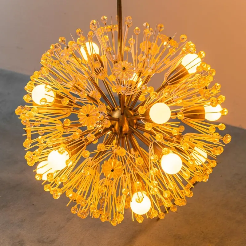 Pamono Sputnik Flocon 12-Light Chandelier, 1960s> Ceiling Lights