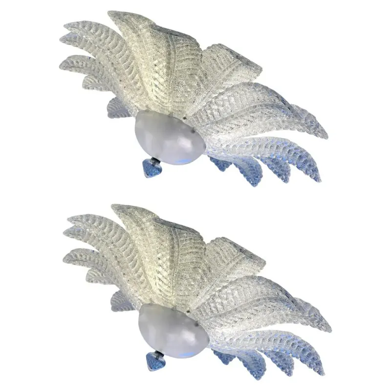 Pamono Sputnik Flush Mount in Murano Glass by Simoeng, Set of 2> Ceiling Lights