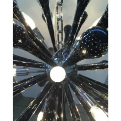 Pamono Sputnik Pendant with Black Drops with Bubbles Inside by Simoeng><noscript><img width=