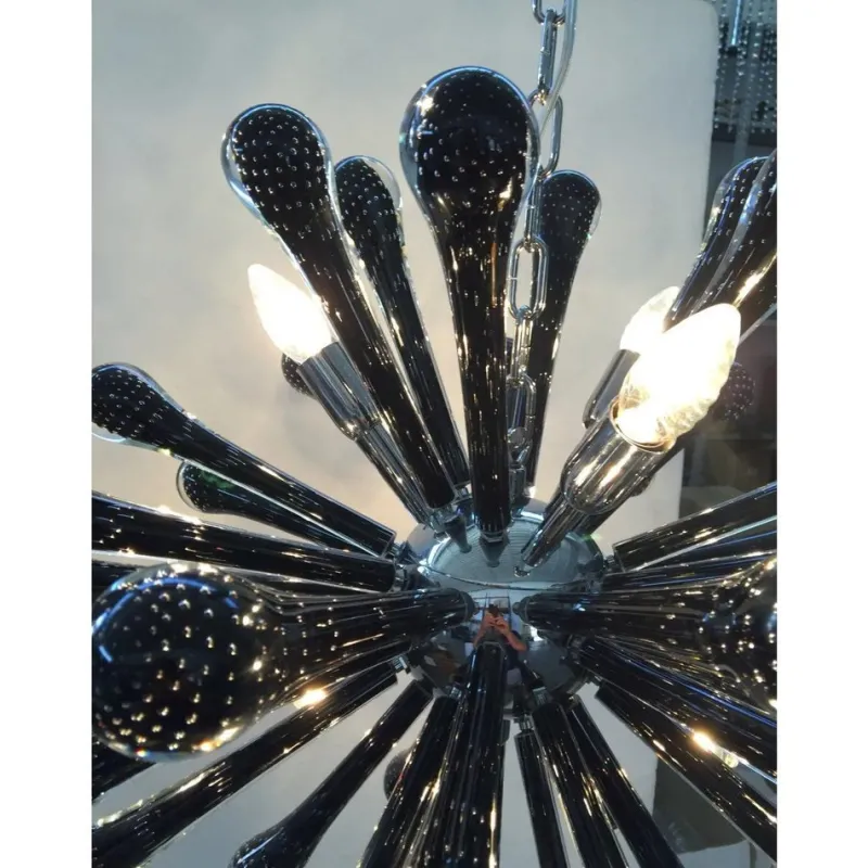 Pamono Sputnik Pendant with Black Drops with Bubbles Inside by Simoeng> Ceiling Lights