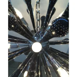Pamono Sputnik Pendant with Black Drops with Bubbles Inside by Simoeng><noscript><img width=