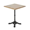 Pamono Square Bistro Table in Wood & Cast Iron> Garden Tables