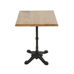 Pamono Square Bistro Table in Wood & Cast Iron> Garden Tables