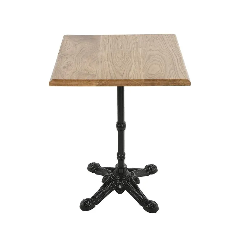 Pamono Square Bistro Table in Wood & Cast Iron> Garden Tables