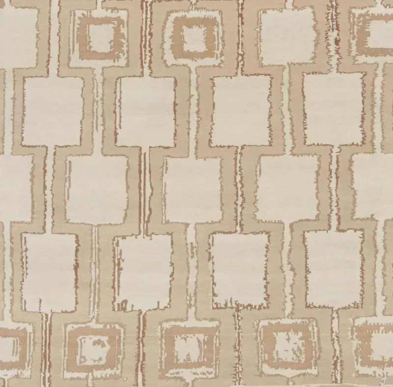 Hot Pamono Square Geometric Rug from R&K Principal Jahanshah Nazmiyal