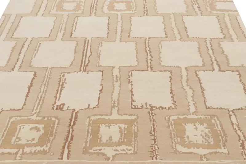 Hot Pamono Square Geometric Rug from R&K Principal Jahanshah Nazmiyal