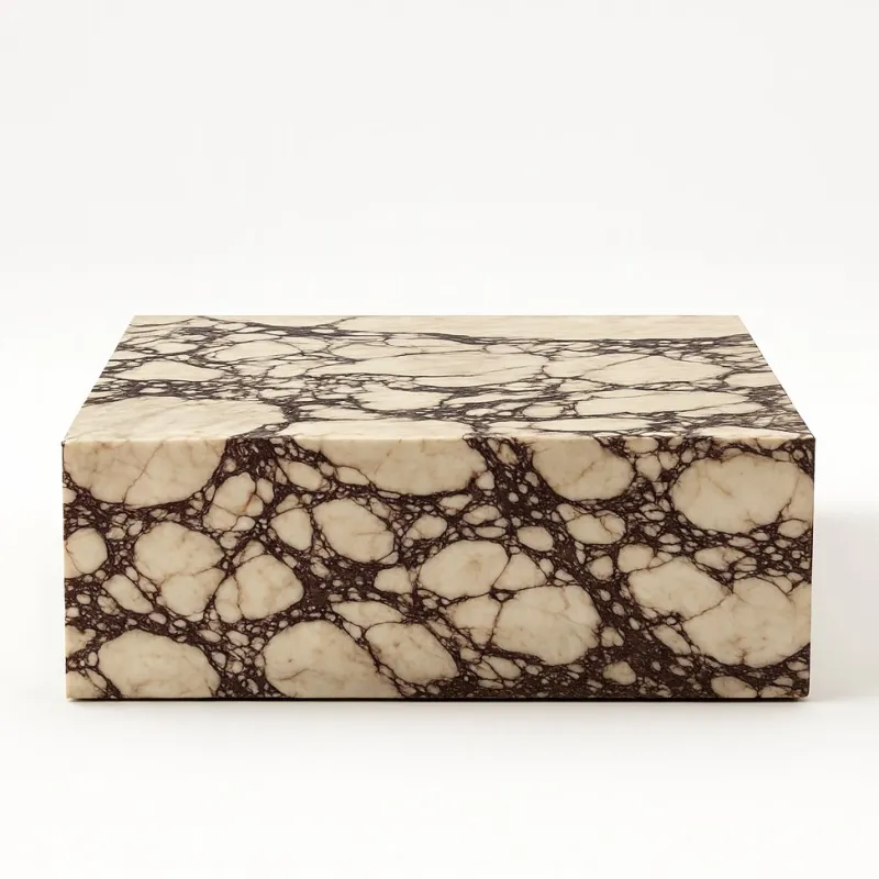 Hot Pamono Square Marble Coffee Table in Calacatta Viola Marble by Andrea Grasso