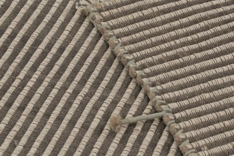 New Pamono Square Rug with Stripes from R&K Principal Jahanshah Nazmiyal