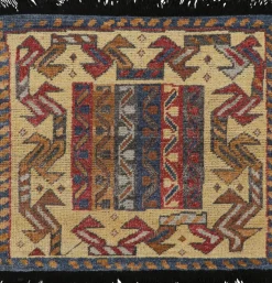 Outlet Pamono Square Scatter Rug with Geometric Patterns from R&K Principal Jahanshah Nazmiyal