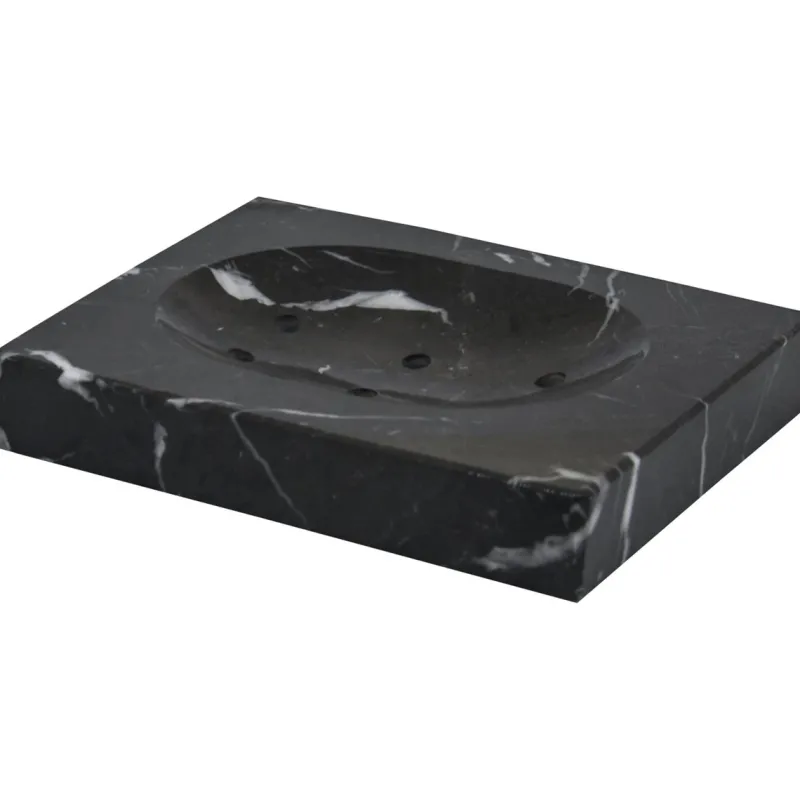 Pamono Square Soap Dish in Black Marquina Marble> Decorative Objects