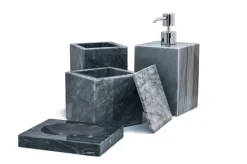 Pamono Square Soap Dispenser in Black Marble><noscript><img width=