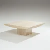 Clearance Pamono Square Travertine Coffee Table, 1970s