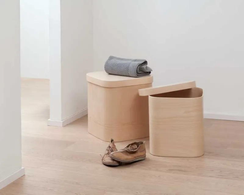 Outlet Pamono Square Wooden Box with Rounded Edges by Villahomecollection