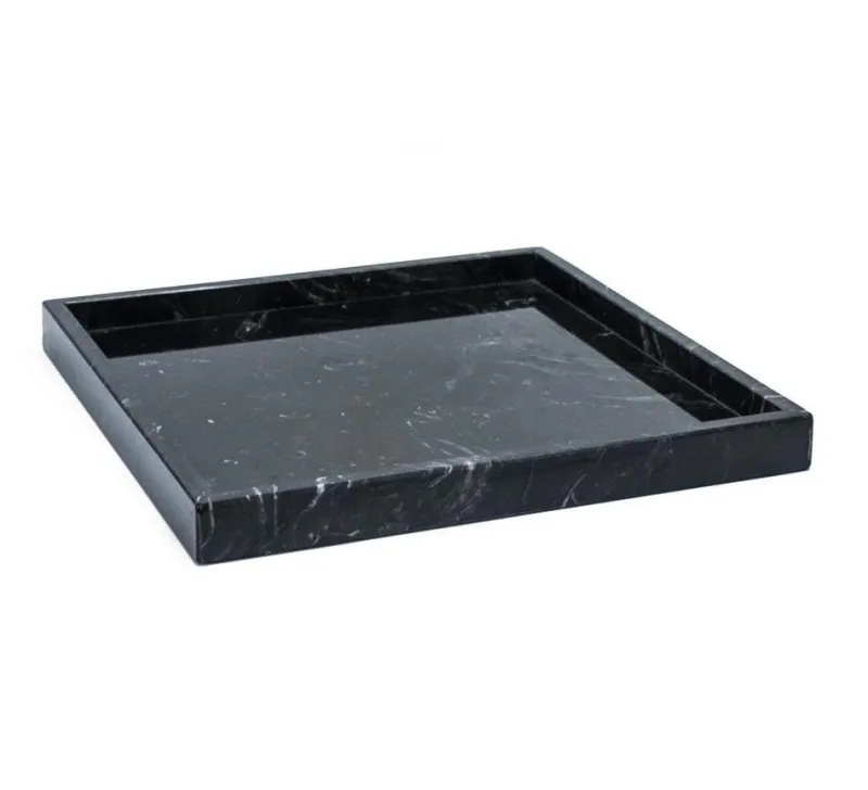 Pamono Squared Black Marquina Marble Tray> Tabletop|Trays