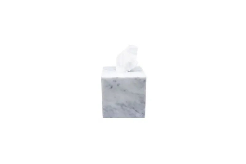 Pamono Squared Marble Tissue Cover Box from Fiammettav Home Collection> Trunks, Crates & Baskets