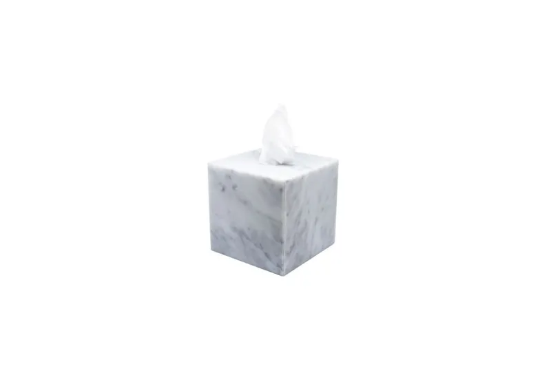 Pamono Squared Marble Tissue Cover Box from Fiammettav Home Collection> Trunks, Crates & Baskets