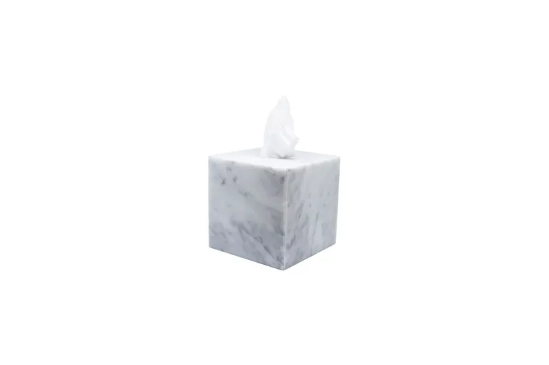 Pamono Squared Marble Tissue Cover Box from Fiammettav Home Collection> Trunks, Crates & Baskets