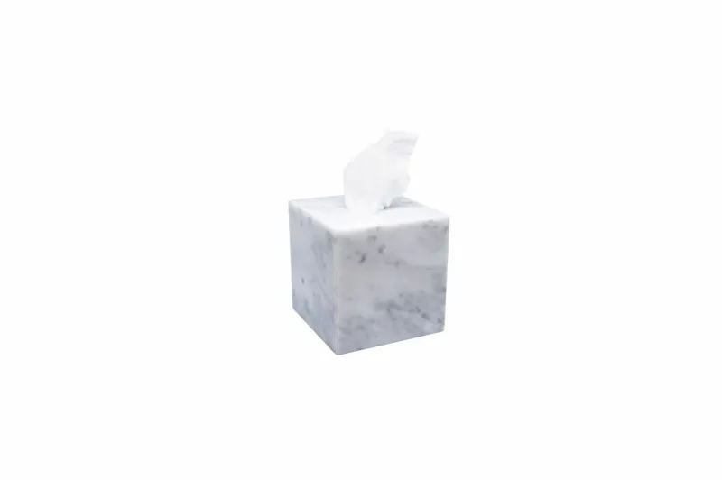 Pamono Squared Marble Tissue Cover Box from Fiammettav Home Collection> Trunks, Crates & Baskets