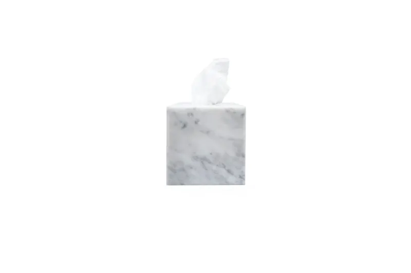 Pamono Squared Marble Tissue Cover Box from Fiammettav Home Collection> Trunks, Crates & Baskets