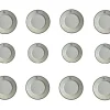 Pamono SS Monogramed Desert and Flat Plates with Gold Trim by Bareuther Bavaria, Germany,1930s, Set of 12> Dinner Plates & Bowls