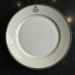 Clearance Pamono SS Monogramed Set of Plates with Gold Trim by Bareuther Bavaria, 1930s, Set of 40
