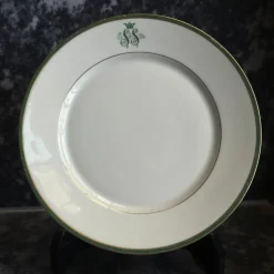 Clearance Pamono SS Monogramed Set of Plates with Gold Trim by Bareuther Bavaria, 1930s, Set of 40