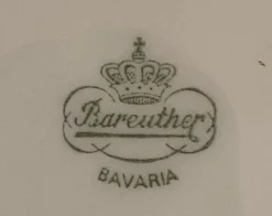 Clearance Pamono SS Monogramed Set of Plates with Gold Trim by Bareuther Bavaria, 1930s, Set of 40