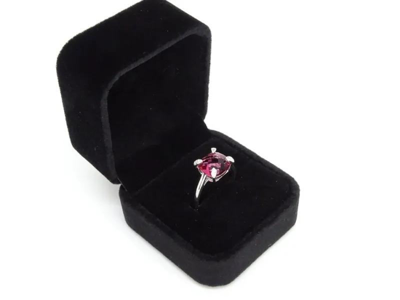 Pamono 21st Century Solitaire Ring in Ruby Root and Zircons and 925 Sterling Silver, Italy, 2010s> Rings