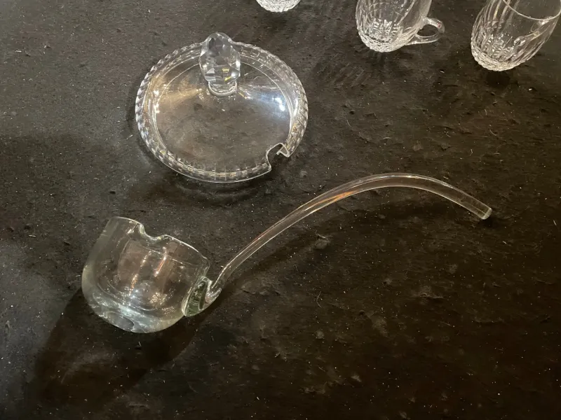 Pamono St Louis Crystal Punch Service with Bowl and Ladle, Set of 6> Serving Dishes