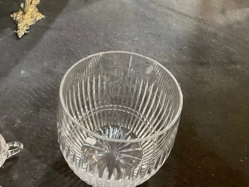 Pamono St Louis Crystal Punch Service with Bowl and Ladle, Set of 6> Serving Dishes