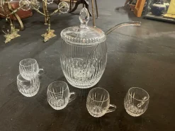 Pamono St Louis Crystal Punch Service with Bowl and Ladle, Set of 6><noscript><img width=