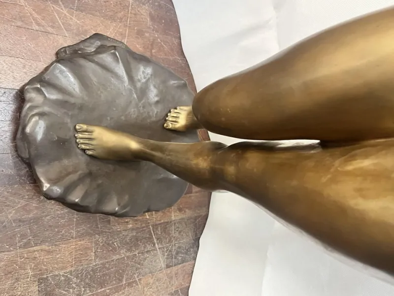 New Pamono St. Monk, Large Sculpture of a Standing Naked Woman, 1980s, Bronze