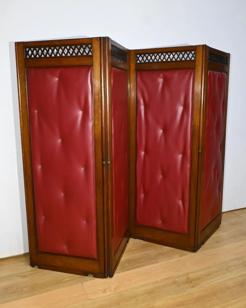 Discount Pamono 1st Part 20th Century Screen with 4 Leaves in Mahogany, 1920s
