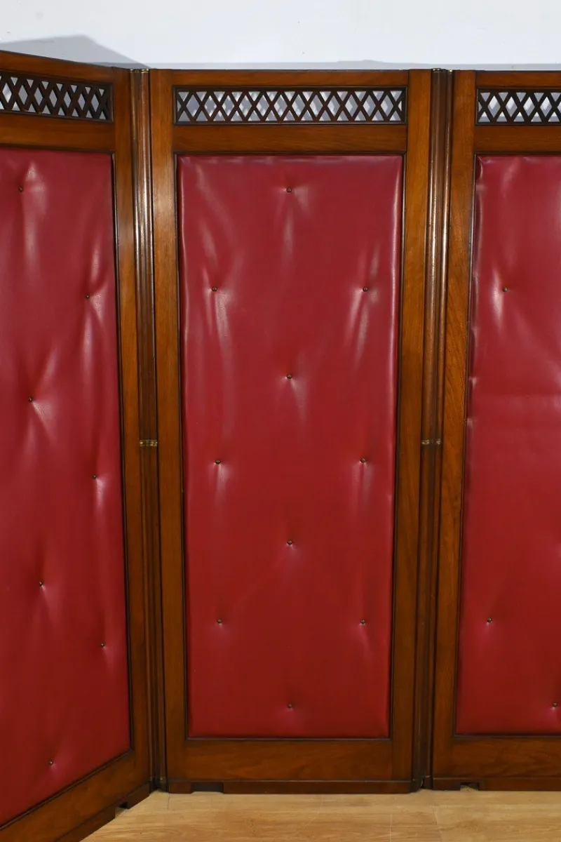 Discount Pamono 1st Part 20th Century Screen with 4 Leaves in Mahogany, 1920s