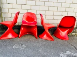 Discount Pamono Stackable Casalino Childrens Chairs by Alexander Begge for Casala, 1970s, Set of 5