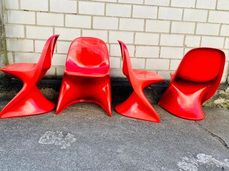 Discount Pamono Stackable Casalino Childrens Chairs by Alexander Begge for Casala, 1970s, Set of 5