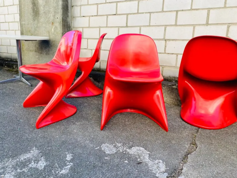 Discount Pamono Stackable Casalino Childrens Chairs by Alexander Begge for Casala, 1970s, Set of 5