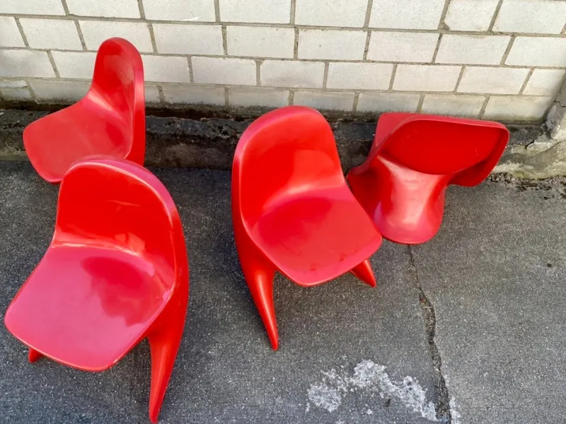Discount Pamono Stackable Casalino Childrens Chairs by Alexander Begge for Casala, 1970s, Set of 5