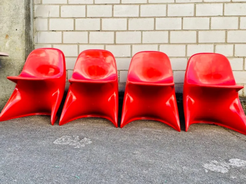 Discount Pamono Stackable Casalino Childrens Chairs by Alexander Begge for Casala, 1970s, Set of 5