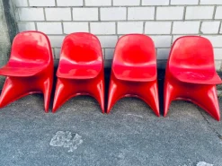Discount Pamono Stackable Casalino Childrens Chairs by Alexander Begge for Casala, 1970s, Set of 5